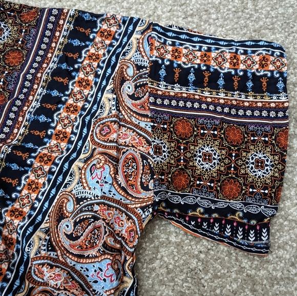 Boho tassel romper v neck short sleeve - Picture 9 of 13